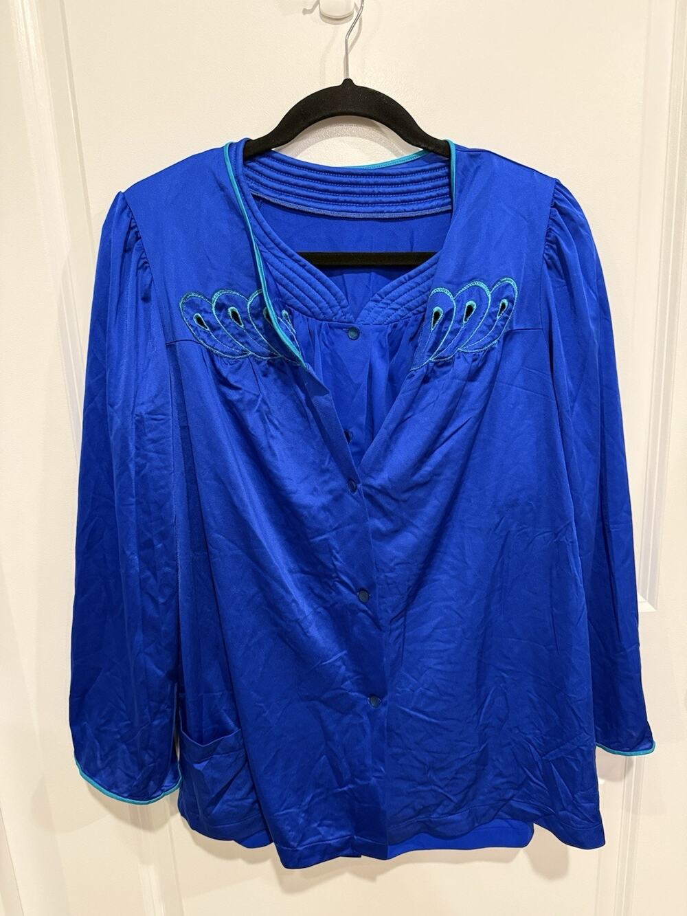 Vintage Shadowline Tops Made of Nylon Nightgown Size Large? Dark Blue Color